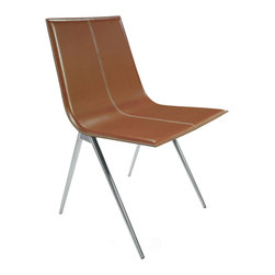 Modloft Mayfair Dining Chair, Whisky Leather - Dining Chairs