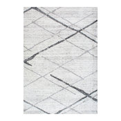 nuLOOM Thigpen Striped Contemporary Area Rug, Gray, 5'x8'