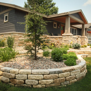 Hardscaping with local limestone