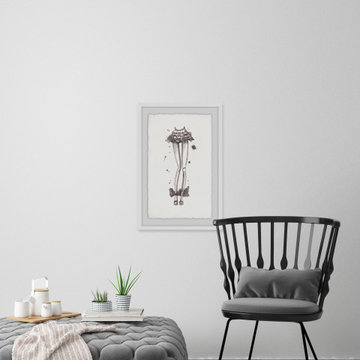 "Ink Lingerie" Framed Painting Print