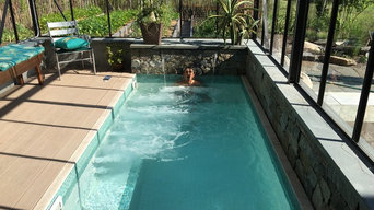 Glasshouse custom tiled salt-water spa