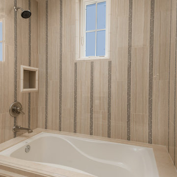 Guest Bathroom Bathtub with Tile Shower Surround