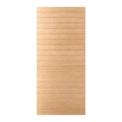 Camden: Exterior White Oak Multi Horizontal Plank Door with Horizontal Grain (1-3/4") - Windows And Doors