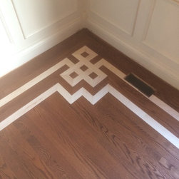 Hardwood Floors with Border - Floor Medallions And Inlays