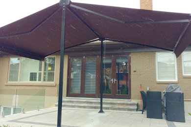 Free Standing Terrace Awning recently installed in Hampstead / Montreal