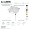 Kingston Brass LMS30MASQ1 30" Carrara Marble Console Sink, Acrylic Legs