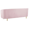 Lavilla Pink Velvet Sofa, Pink