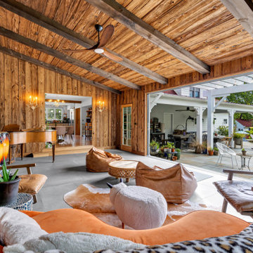 A NJ Sunroom: Harmonious Blending of Inside to Out with Wood Framed Patio Doors