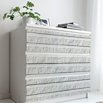 White Brick Adhesive Furniture Decor