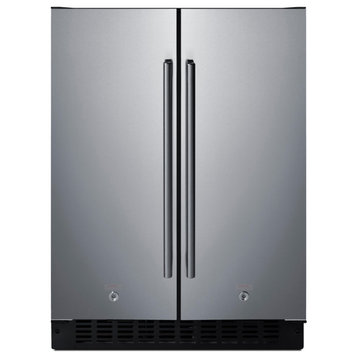 Summit FFRF24 24"W 3.78 Cu. Ft. Compact Refrigerator - Stainless Steel