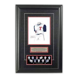 MLB Texas Rangers 2007 uniform original art – Heritage Sports Art