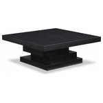 Meridian Furniture - Westmount Table, Black, Coffee Table - Bring impressive style and distinct beauty to your living room or family room with this Westmount Coffee Table. The striking black finish and refined design of this table are sure to captivate your guests' attention. The ash veneer construction of this piece ensures a perfect blend of elegance and sturdiness, making it a long-lasting addition to your home.