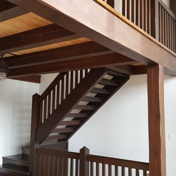 Lakefront Retreat - Custom Timber Staircase and Loft Railing