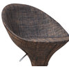 HOMCOM Vintage Wicker Rattan Style Mesh Fabric Adjustable Swivel Bucket Seat