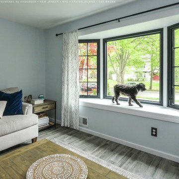 Splendid Living Room with New Bay Window - Renewal by Andersen New Jersey & NYC