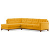 Apt2B Marco 2-Piece Sectional Sofa, Marigold Velvet, Chaise on Left