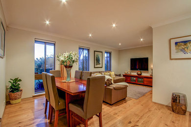 Photo of a transitional living room in Perth.