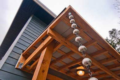 Inspiration for a transitional exterior home remodel in Other