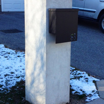 Custom mailbox with house numbers