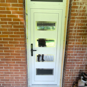 Manux 8113 White Silk with transom and fingerprint smart lock 088