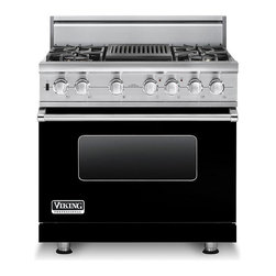 Viking 36" Pro-style Dual-fuel Range, Black Natural Gas | VDSC5364QBK - Gas Ranges And Electric Ranges