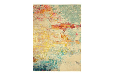 CORAL CELESTIAL ABSTRACT RUG