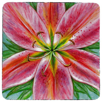 Red Lily Coaster - 3 Sets of 4 (12 Total)