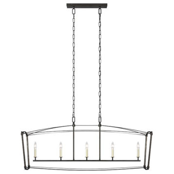 Murray Feiss F3326/5 Thayer Linear Chandelier, Smith Steel