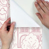 Oui Paris Pink Peel & Stick Wallpaper Sample