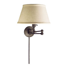E.F. Chapman Boston 1-Light Swing-Arm Wall Light, Bronze