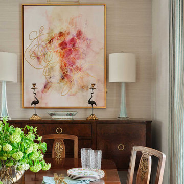 Gorgeous wallpapers in a historic Olmos Park home