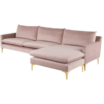 Nuevo Furniture Anders Sectional Sofa, Gold/Beige