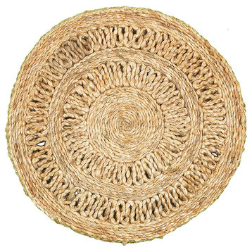 Detailed Braided Organic Jute Placemat, Set of Two
