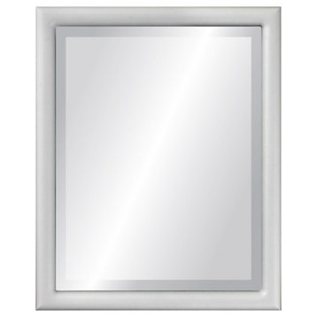 Pasadena Framed Rectangle Mirror, Linen White, 17"x21"