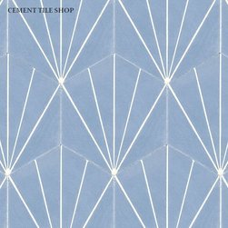 Encaustic Cement Tile, Starburst Hex, Set of 10 - Tile