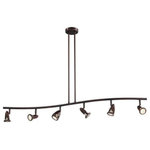 Trans Globe - Trans Globe W-466-6 ROB Wave - Six Light Track - Wave track light system with swivel head lamps soWave Six Light Track Rubbed Oil Bronze *UL Approved: YES Energy Star Qualified: n/a ADA Certified: n/a  *Number of Lights: Lamp: 6-*Wattage:50w GU10 - Halogen bulb(s) *Bulb Included:Yes *Bulb Type:GU10 - Halogen *Finish Type:Rubbed Oil Bronze