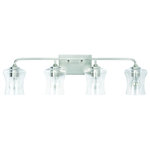 Capital Lighting - Reeves Four Light Vanity, Brushed Nickel - Stylish and bold. Make an illuminating statement with this fixture. An ideal lighting fixture for your home.