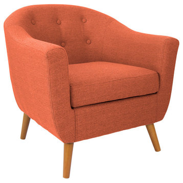 Lumisource Rockwell Accent Chair, Orange