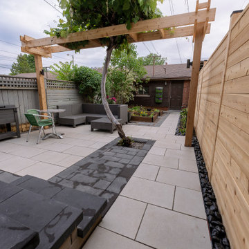 Custom Cedar Privacy Fence, Pergola & Backyard Landscape Transformation