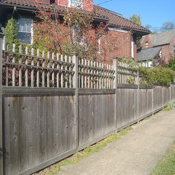 Pittsburgh - Squirrel Hill - Sunken Patio and Gardens, Fence, Steps , Walls