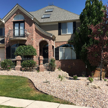 Transformed home with landscaping (after)