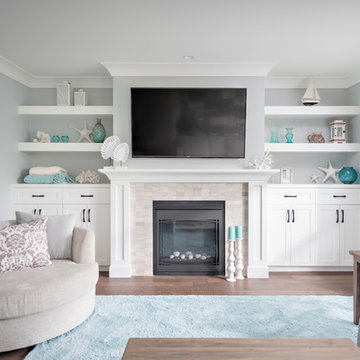 Beach Style Family Room