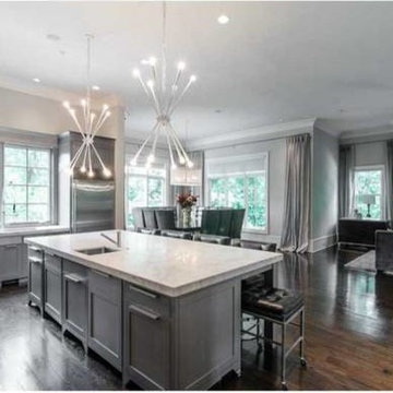 Honed Calacatta Gold Marble Kitchen