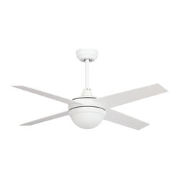 Carro - CARRO 48'' Indoor Ceiling Fan with Light and Wall Control for Home, White - Ceiling Fans