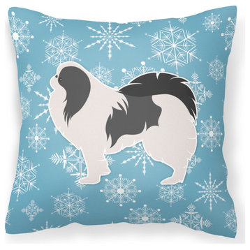 Bb3537Pw1818 Winter Snowflake Japanese Chin Decorative Pillow