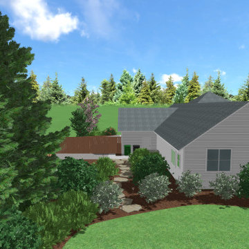 New Built Farmhouse Landscape Design