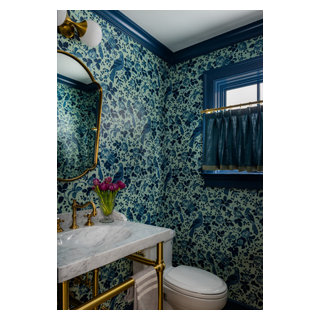 Colorful Powder Room - Transitional - Powder Room - New York - by JWH ...