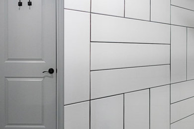 White tile and Black Grout