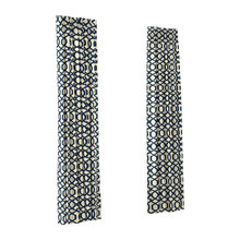 blue and white curtain patterns