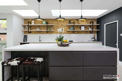 This is an example of a contemporary home bar in Other.
